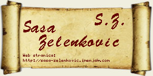 Saša Zelenković vizit kartica